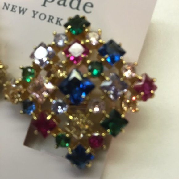Kate Spade New Square Statement Earrings - Picture 2 of 3
